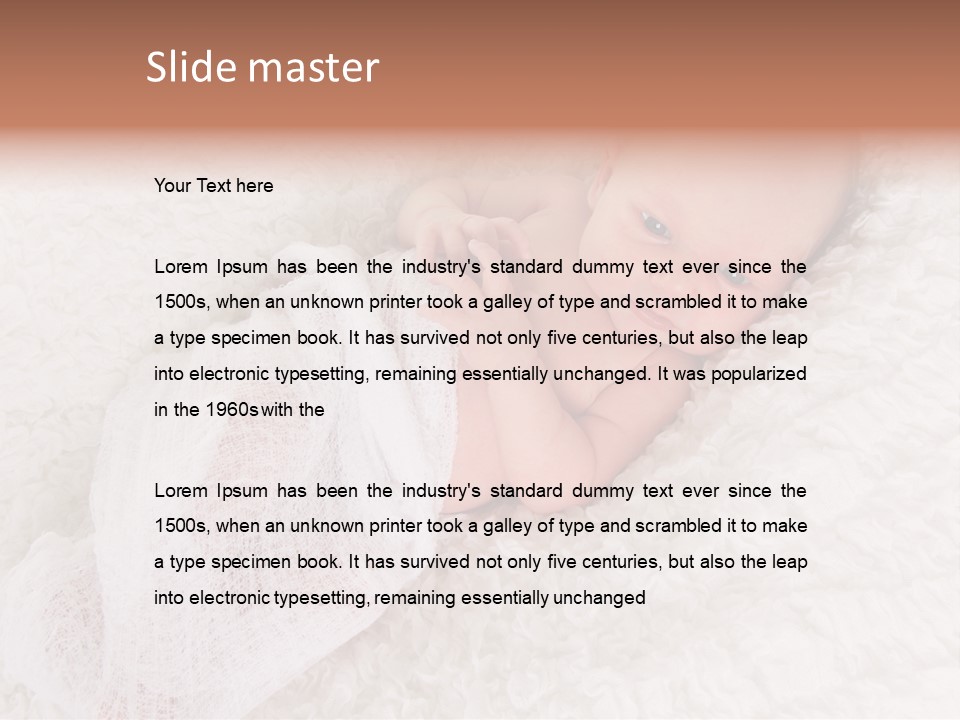 Cute Girl Awake PowerPoint Template