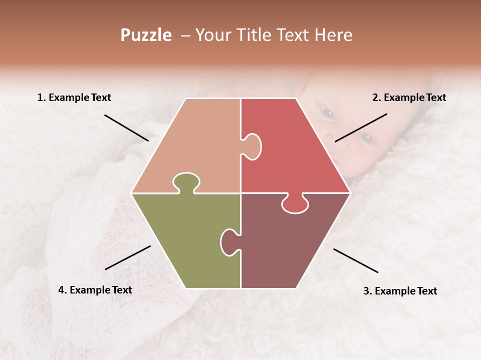 Cute Girl Awake PowerPoint Template