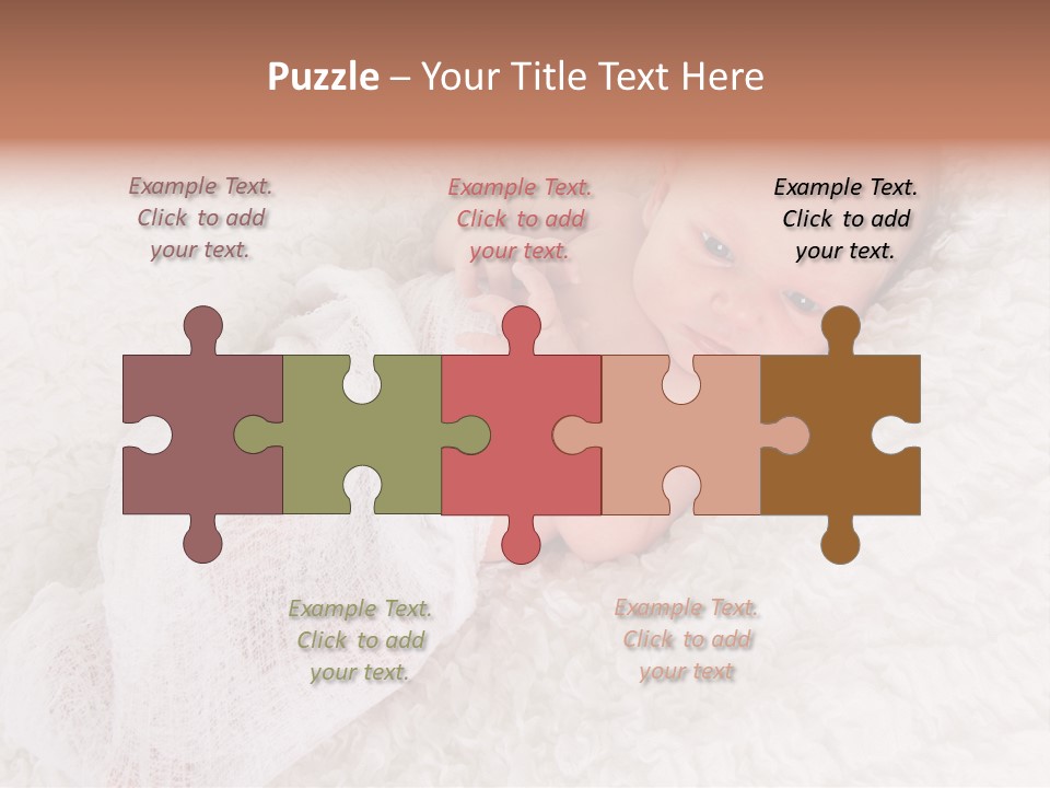 Cute Girl Awake PowerPoint Template