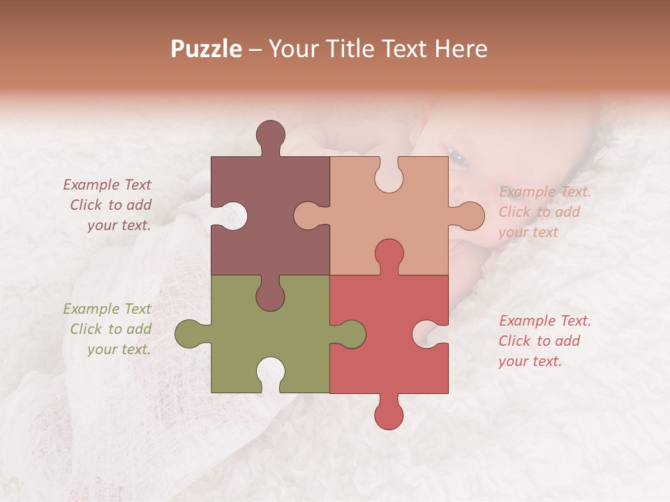 Cute Girl Awake PowerPoint Template