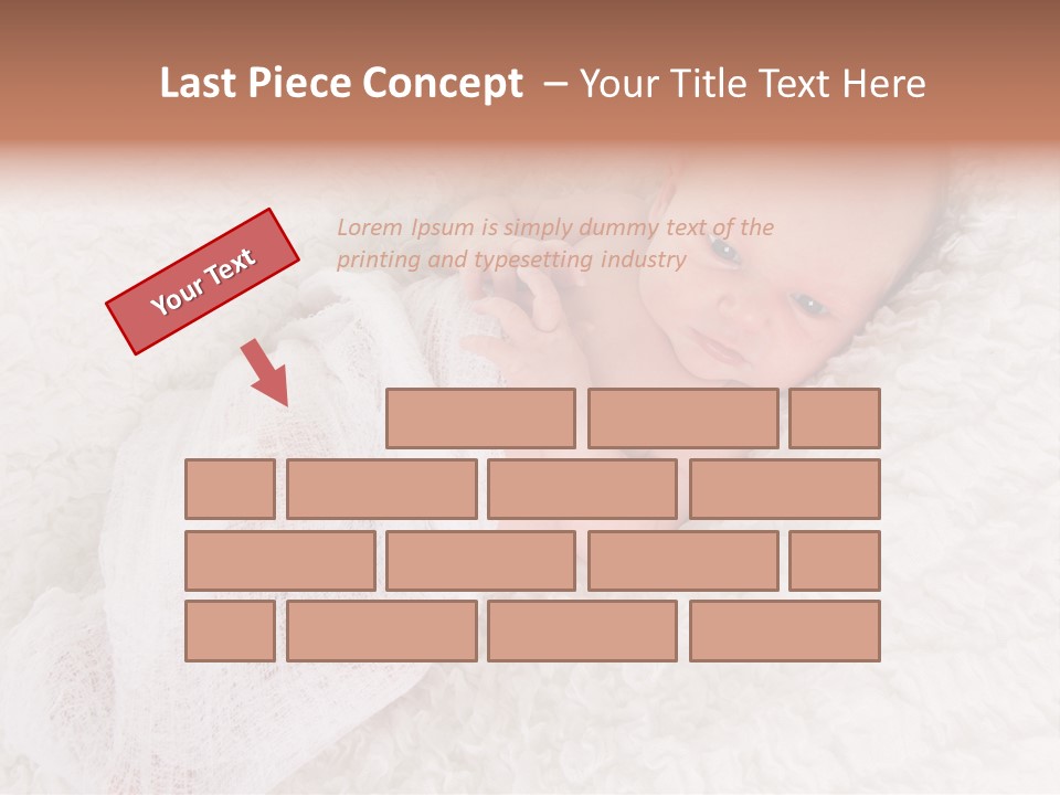 Cute Girl Awake PowerPoint Template