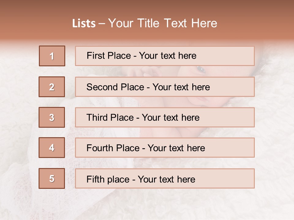 Cute Girl Awake PowerPoint Template