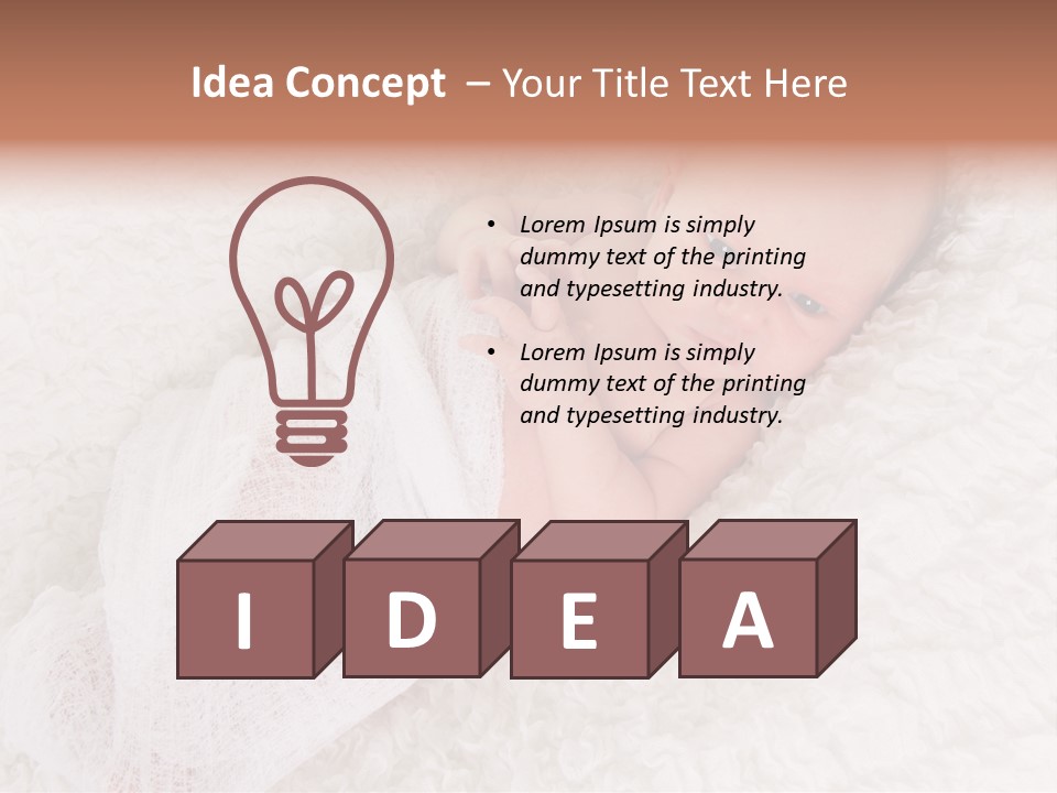 Cute Girl Awake PowerPoint Template