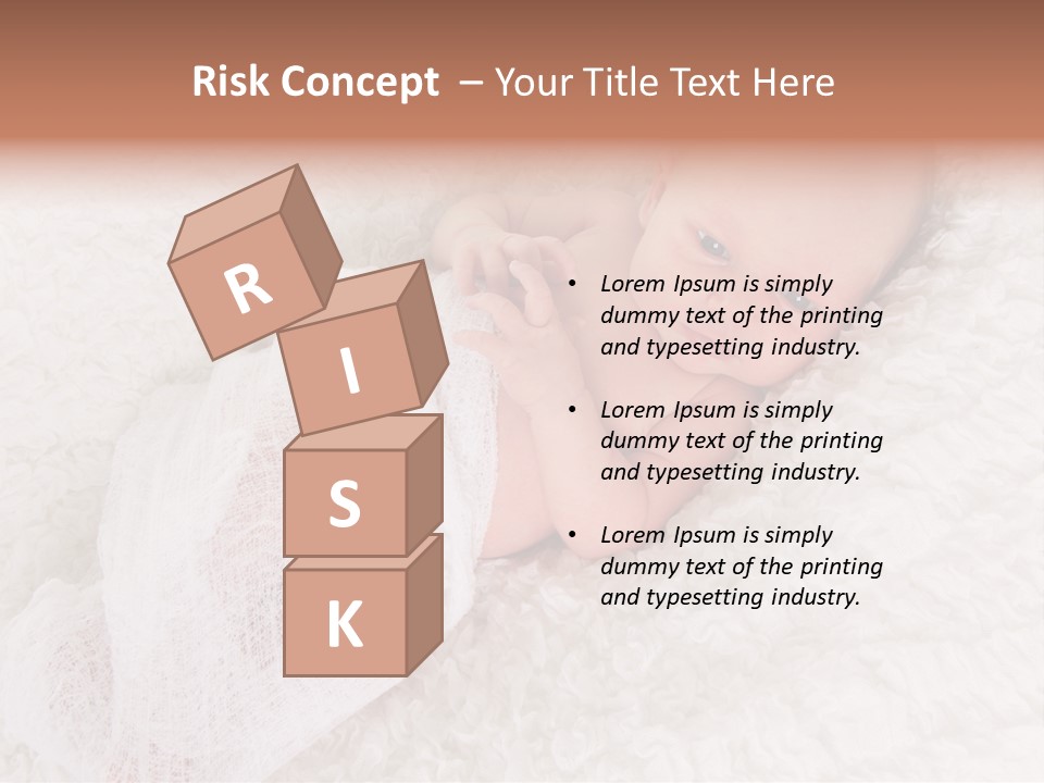 Cute Girl Awake PowerPoint Template