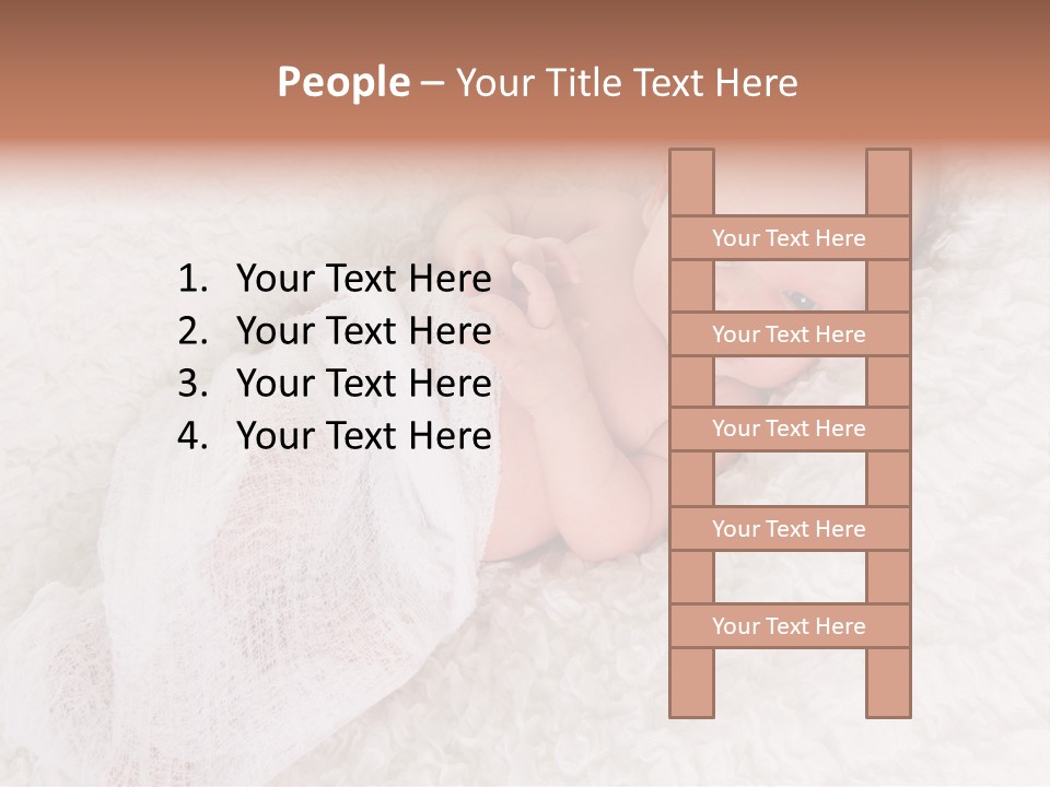 Cute Girl Awake PowerPoint Template