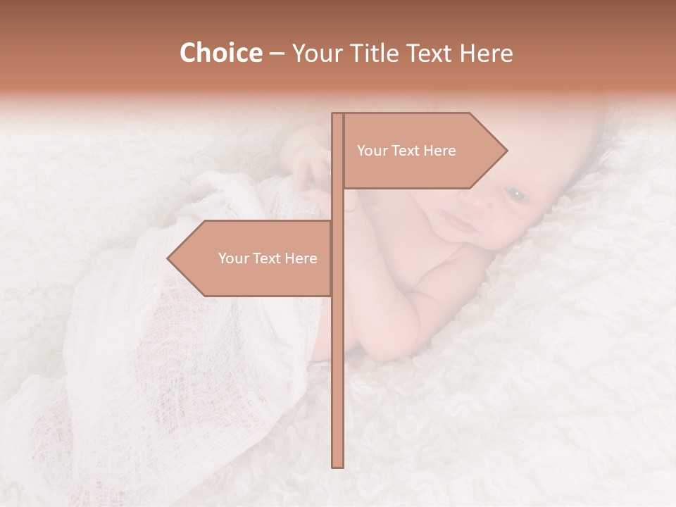 Cute Girl Awake PowerPoint Template