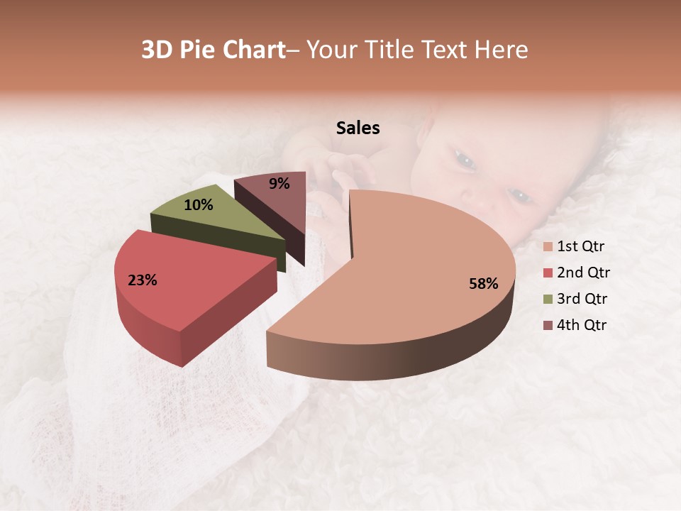 Cute Girl Awake PowerPoint Template