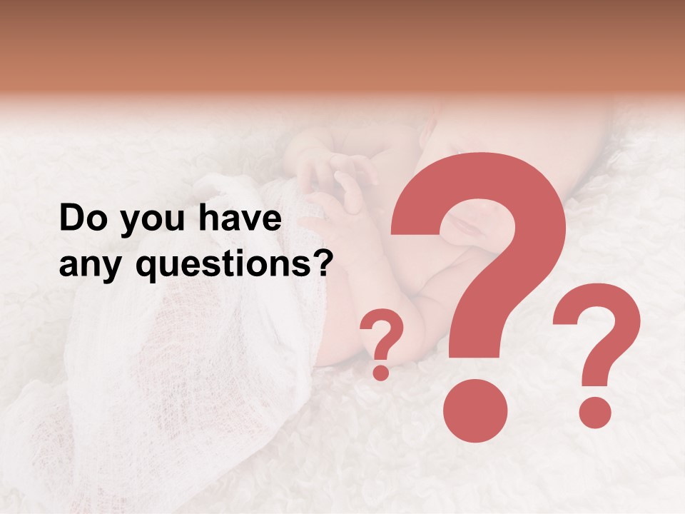 Cute Girl Awake PowerPoint Template