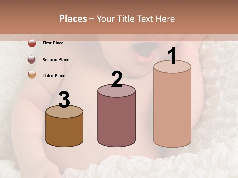 Caucasian Knitted White PowerPoint Template