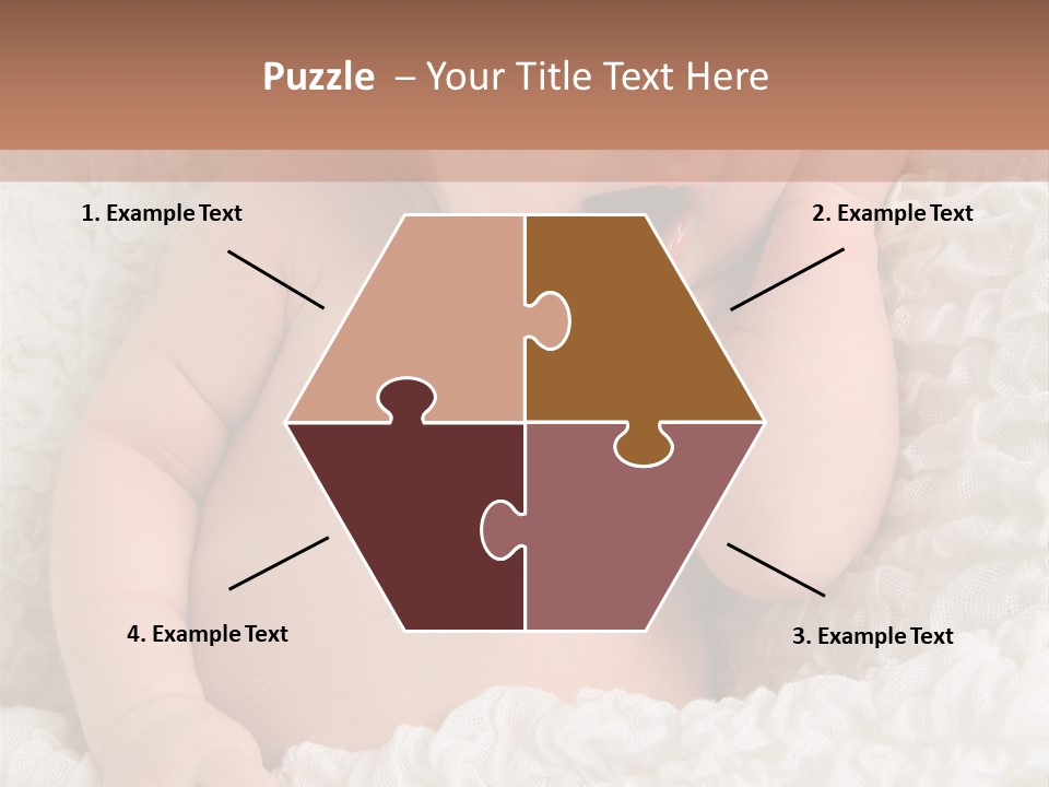 Caucasian Knitted White PowerPoint Template