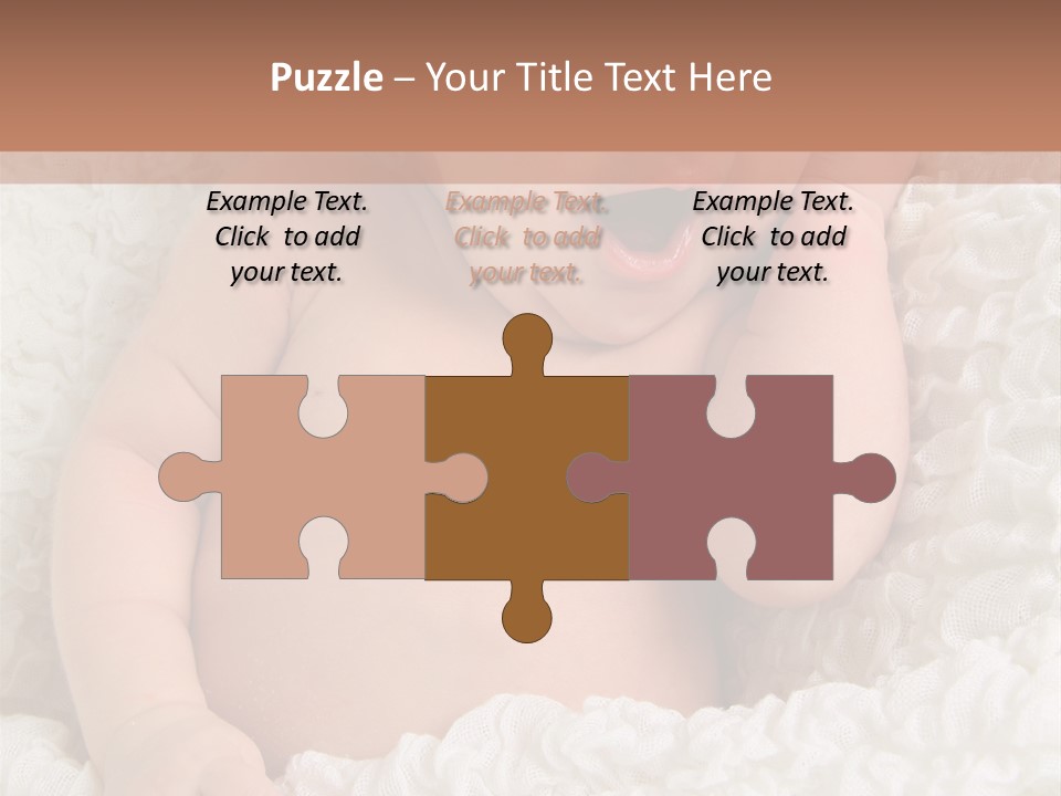 Caucasian Knitted White PowerPoint Template