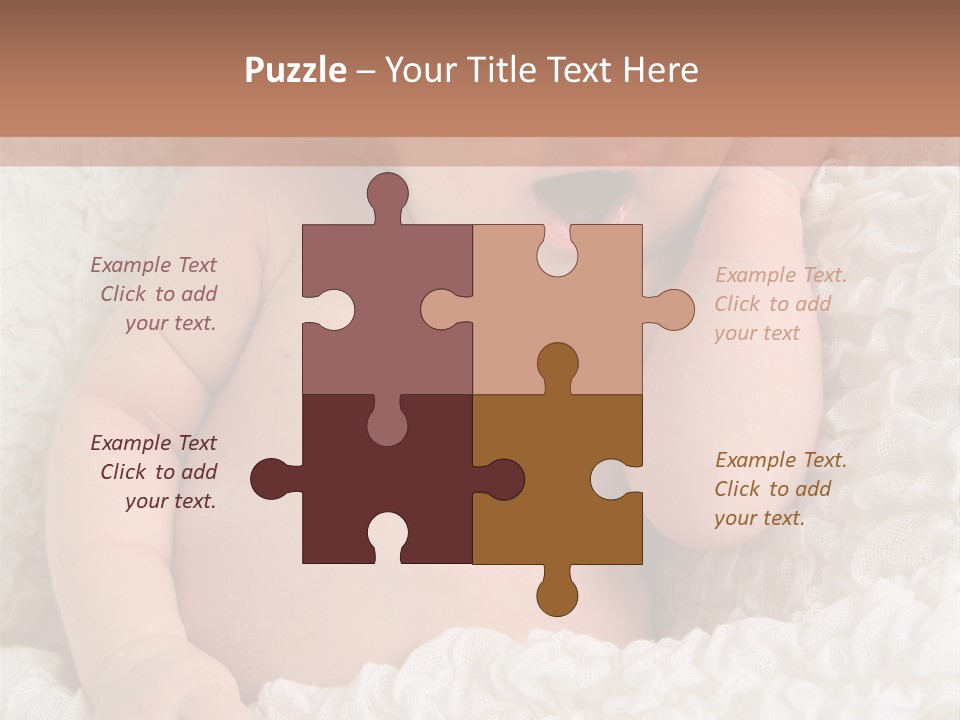 Caucasian Knitted White PowerPoint Template