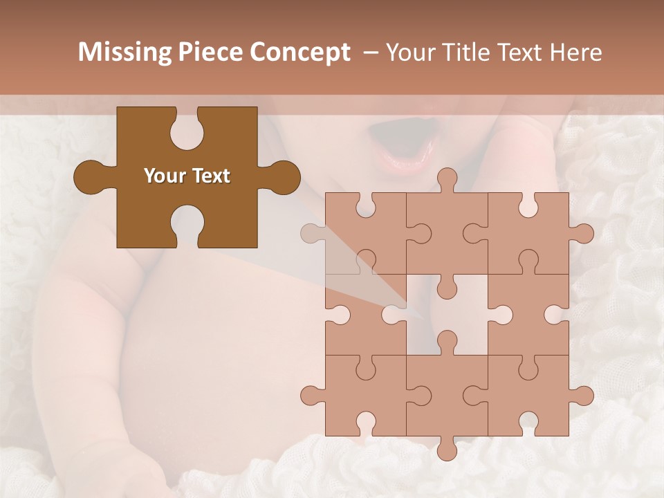 Caucasian Knitted White PowerPoint Template