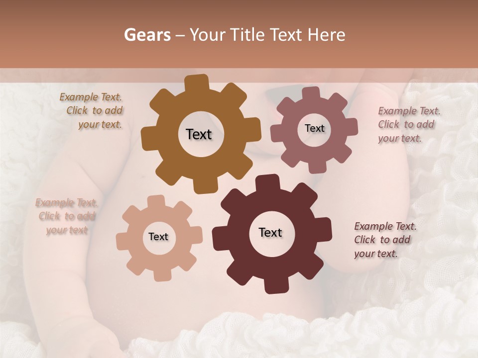 Caucasian Knitted White PowerPoint Template
