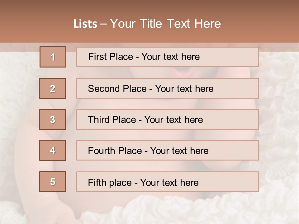 Caucasian Knitted White PowerPoint Template