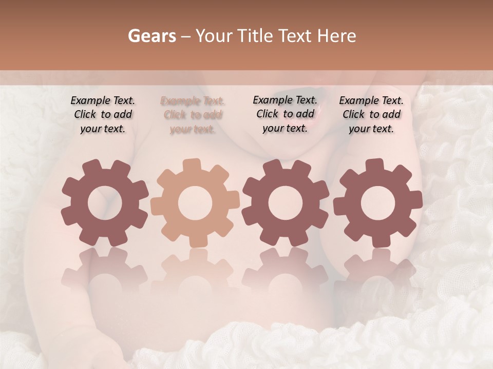 Caucasian Knitted White PowerPoint Template
