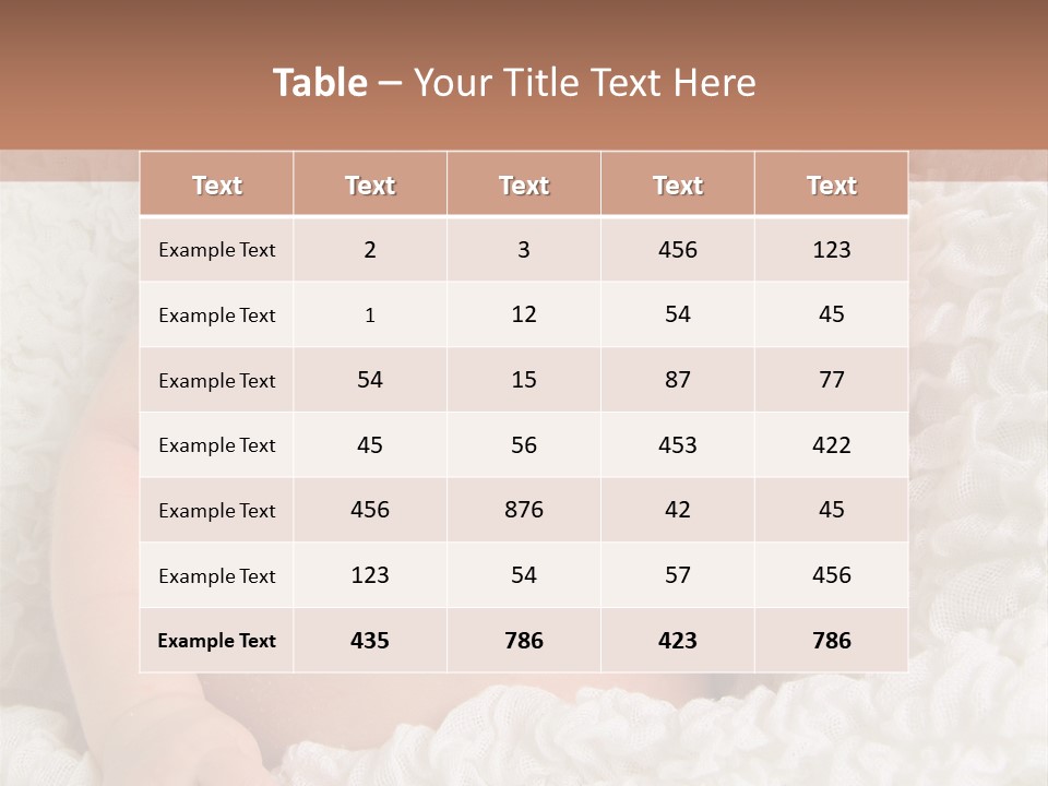 Caucasian Knitted White PowerPoint Template