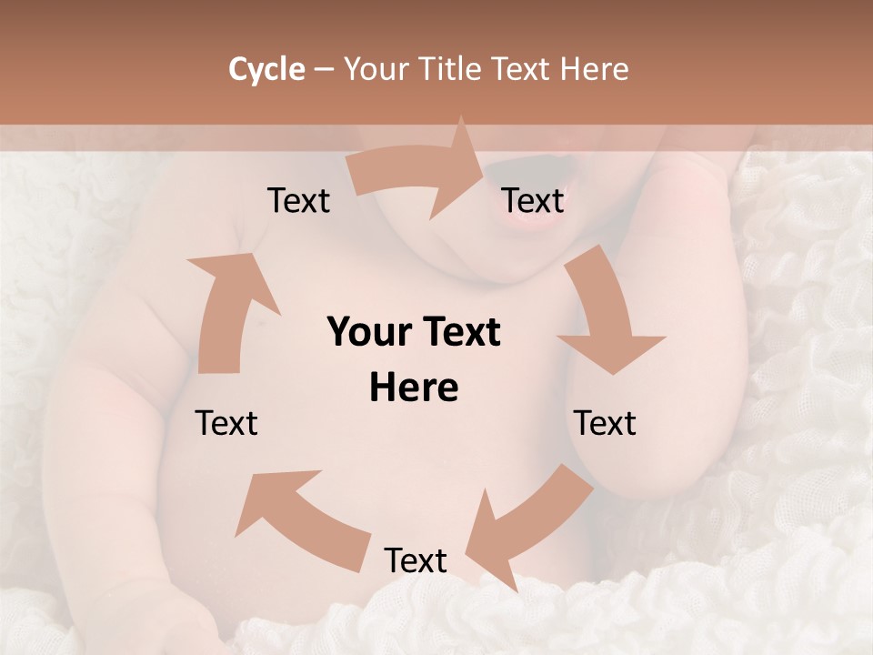 Caucasian Knitted White PowerPoint Template