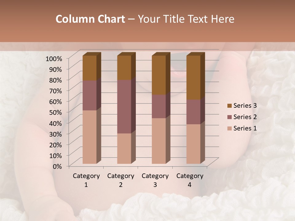 Caucasian Knitted White PowerPoint Template