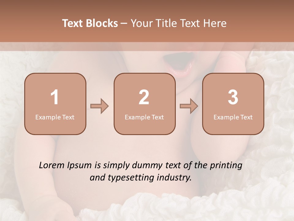 Caucasian Knitted White PowerPoint Template