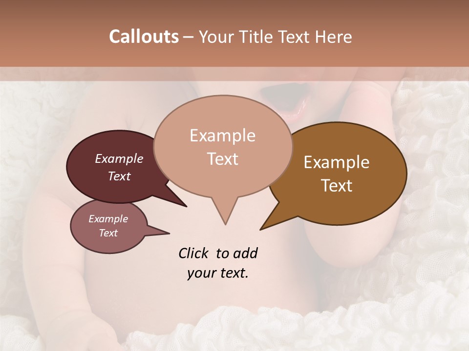 Caucasian Knitted White PowerPoint Template