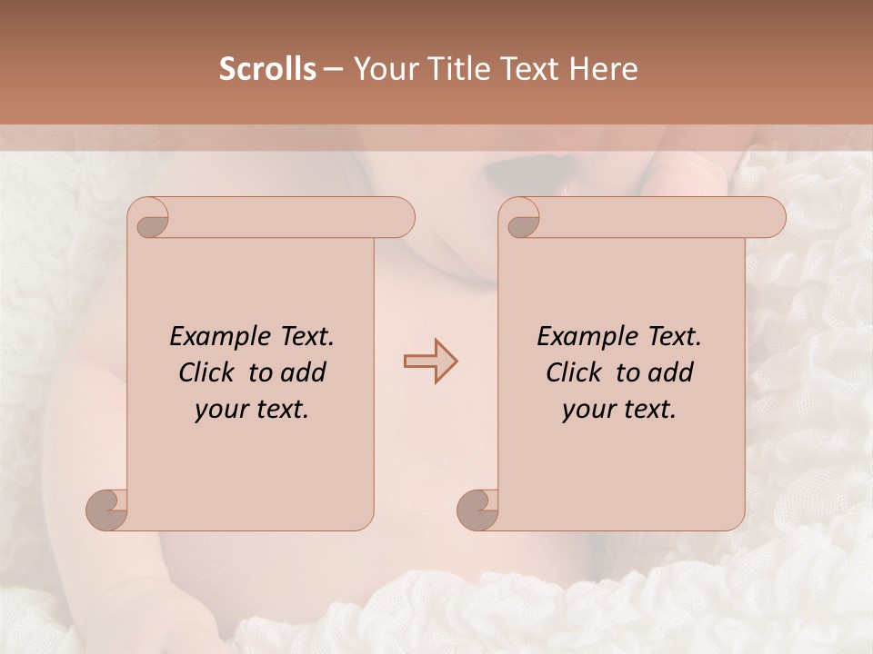 Caucasian Knitted White PowerPoint Template