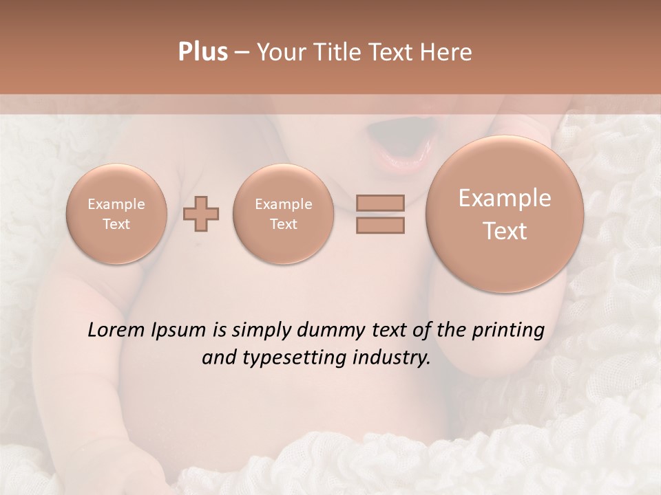 Caucasian Knitted White PowerPoint Template