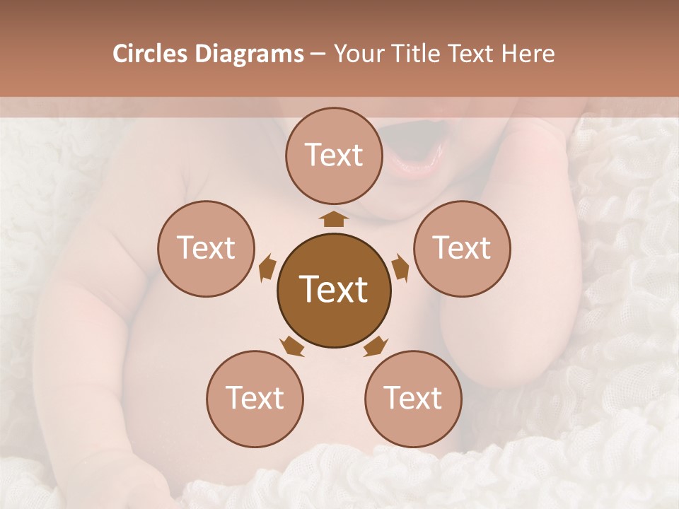 Caucasian Knitted White PowerPoint Template