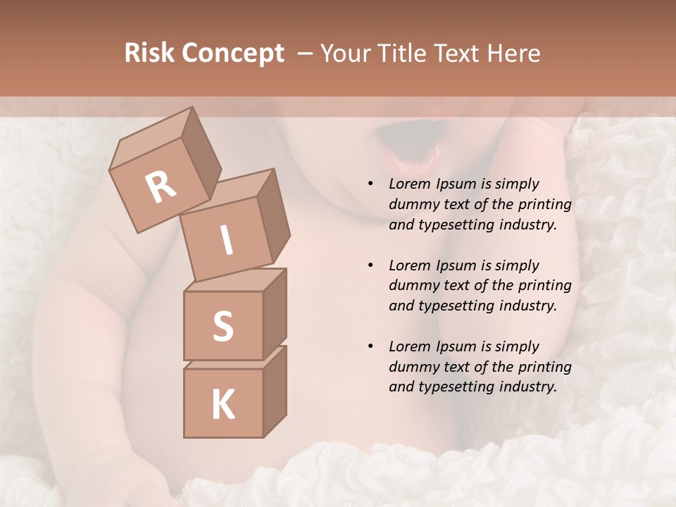 Caucasian Knitted White PowerPoint Template