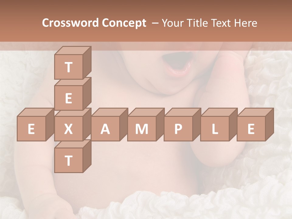 Caucasian Knitted White PowerPoint Template