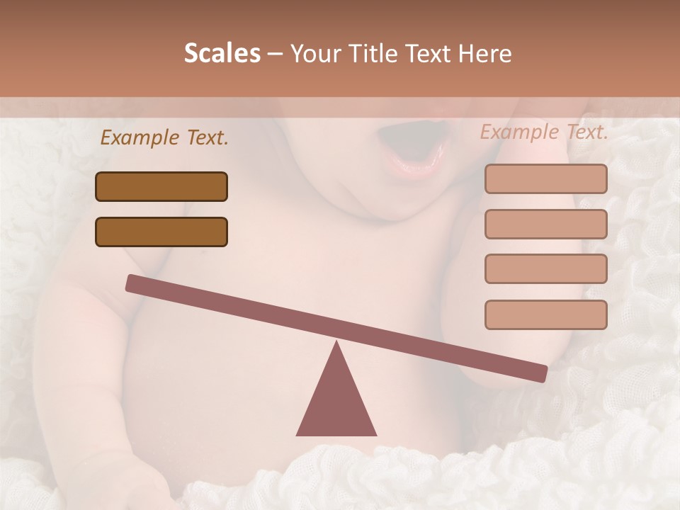 Caucasian Knitted White PowerPoint Template