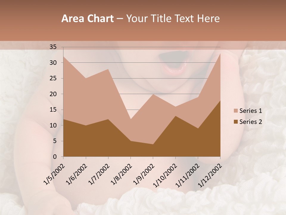 Caucasian Knitted White PowerPoint Template