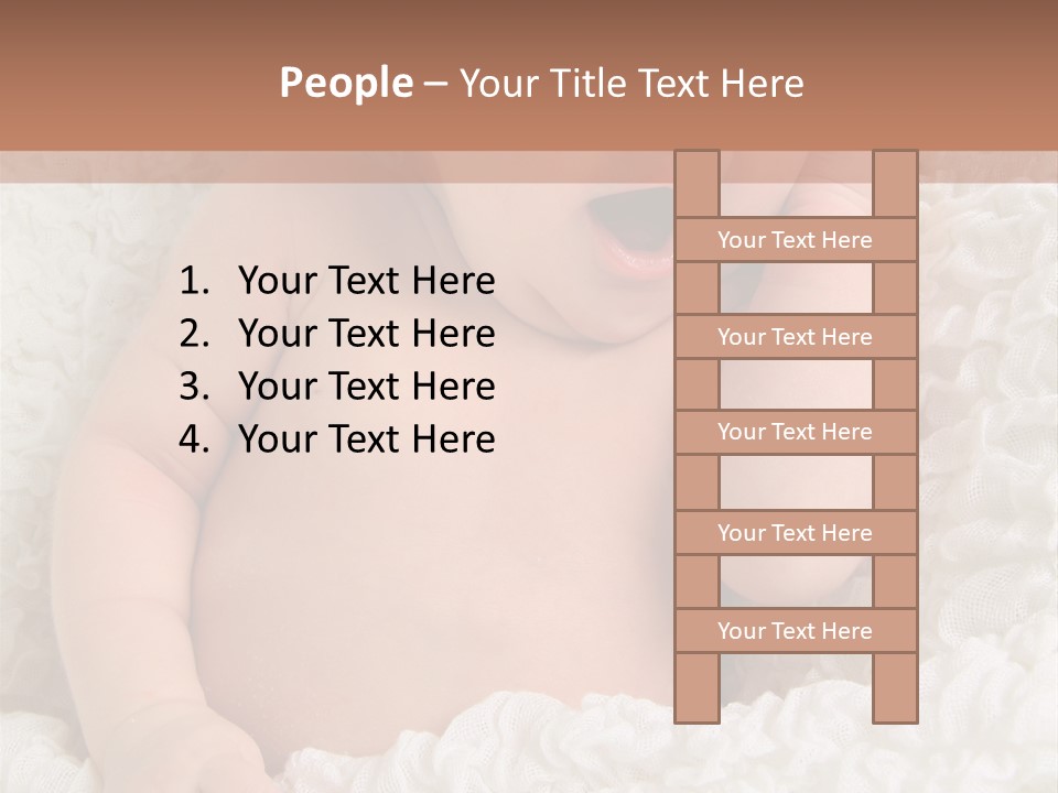 Caucasian Knitted White PowerPoint Template