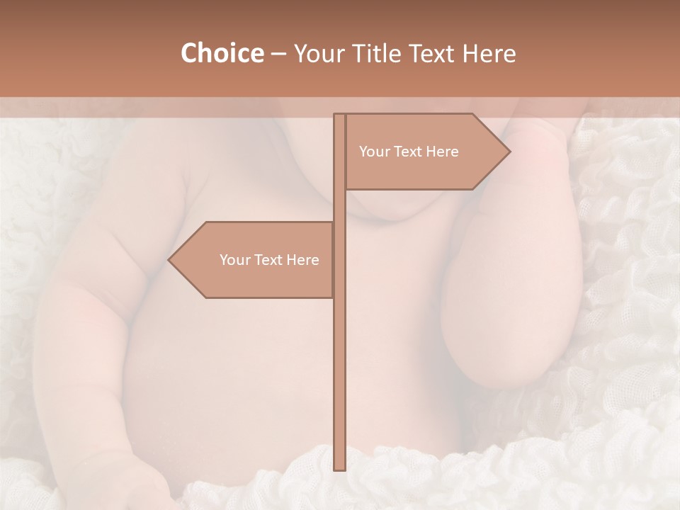 Caucasian Knitted White PowerPoint Template