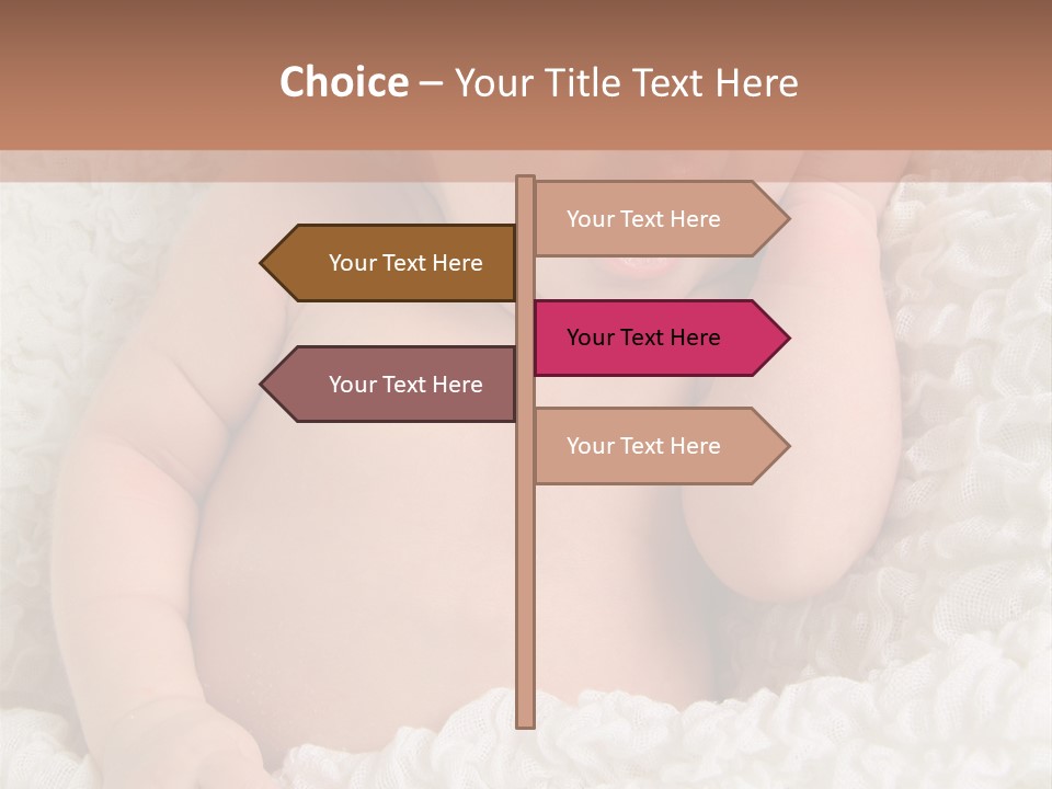 Caucasian Knitted White PowerPoint Template