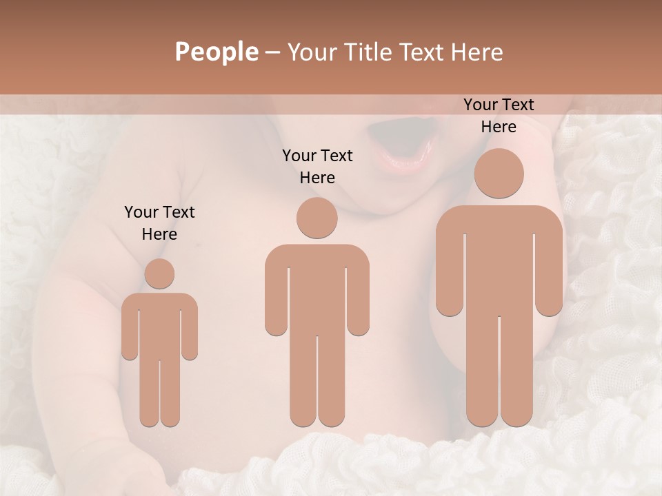 Caucasian Knitted White PowerPoint Template
