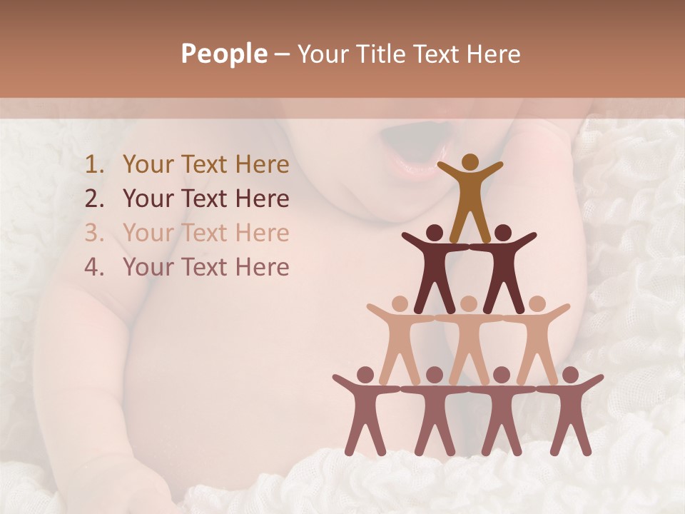 Caucasian Knitted White PowerPoint Template