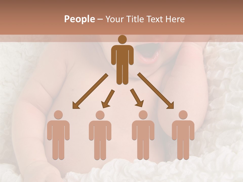 Caucasian Knitted White PowerPoint Template