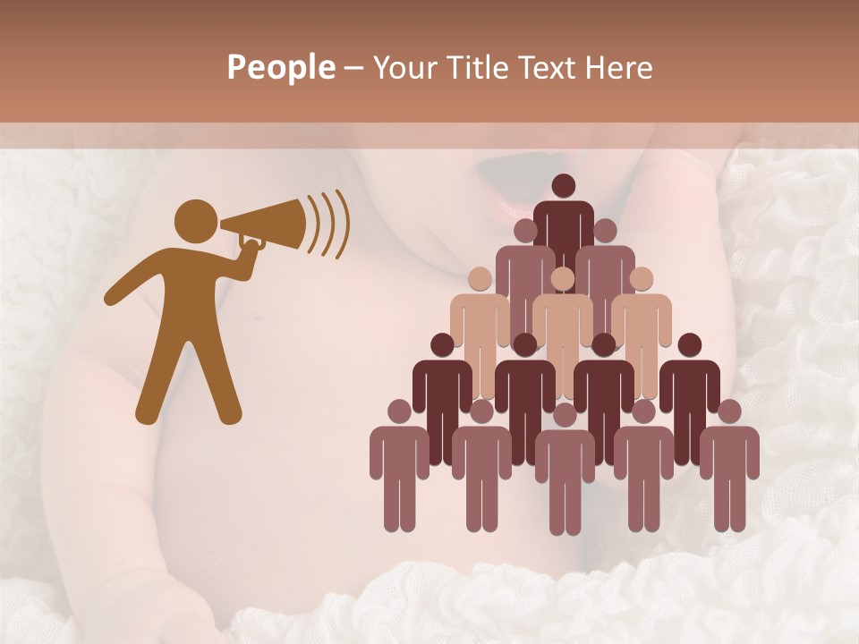 Caucasian Knitted White PowerPoint Template