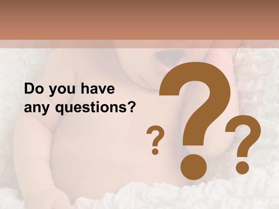 Caucasian Knitted White PowerPoint Template