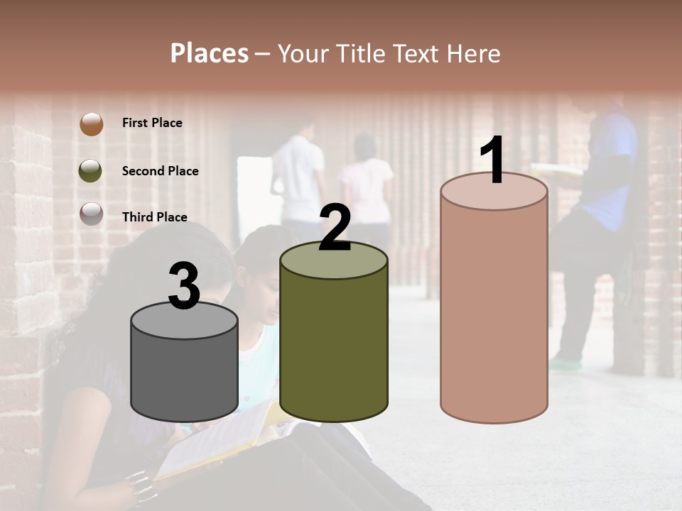 Girls Course Students PowerPoint Template