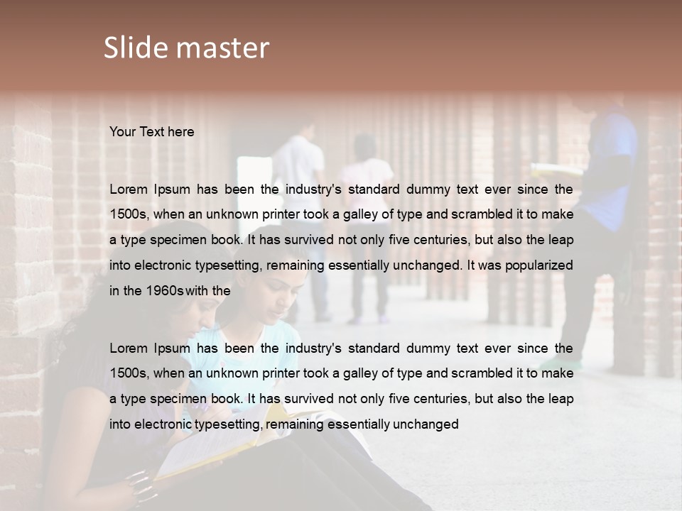 Girls Course Students PowerPoint Template