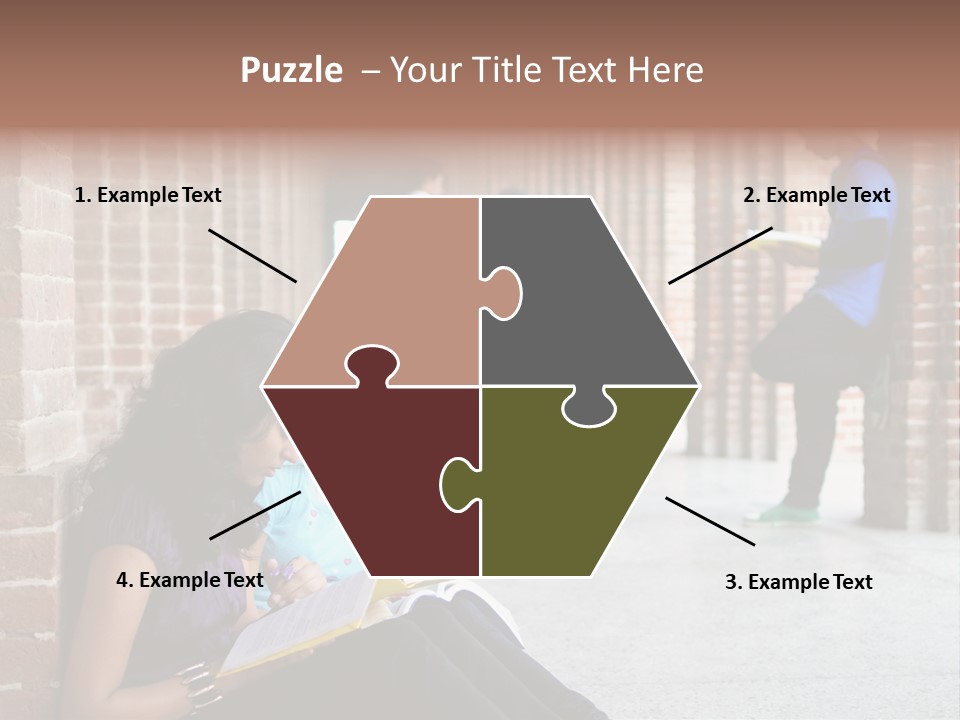 Girls Course Students PowerPoint Template