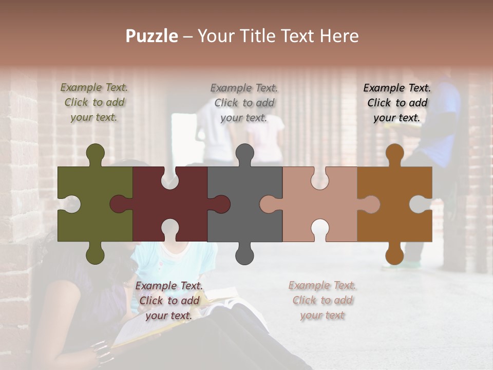 Girls Course Students PowerPoint Template