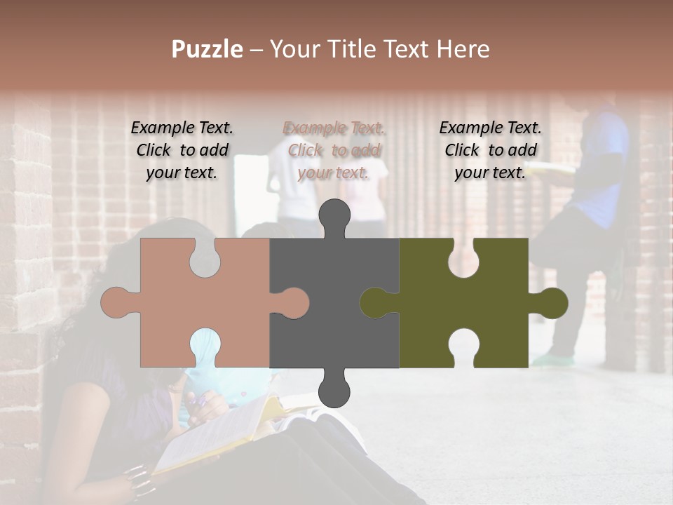 Girls Course Students PowerPoint Template