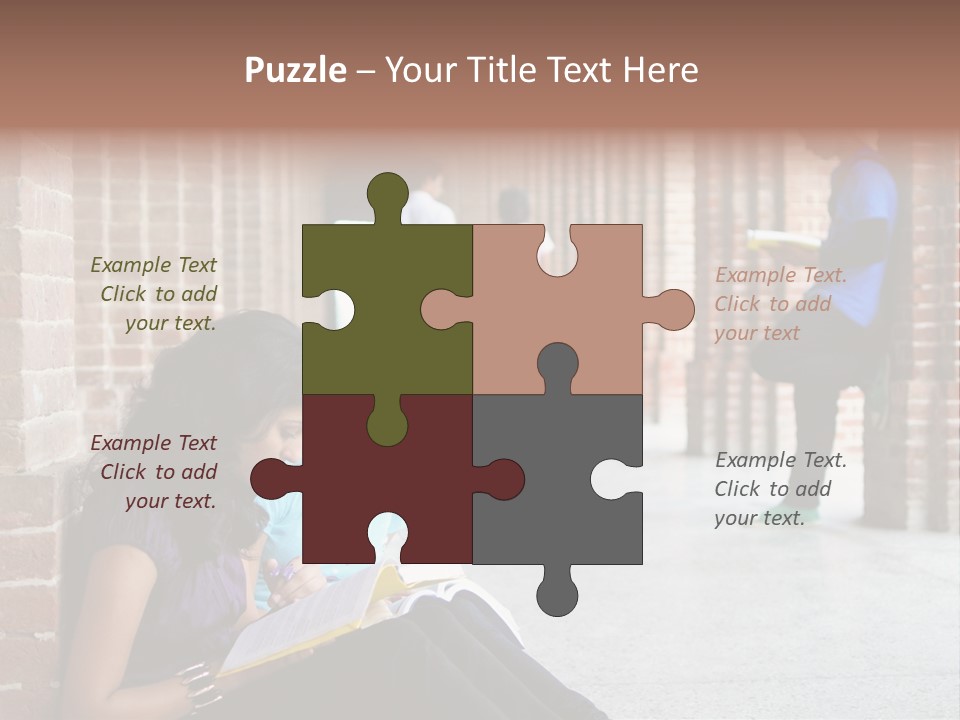 Girls Course Students PowerPoint Template