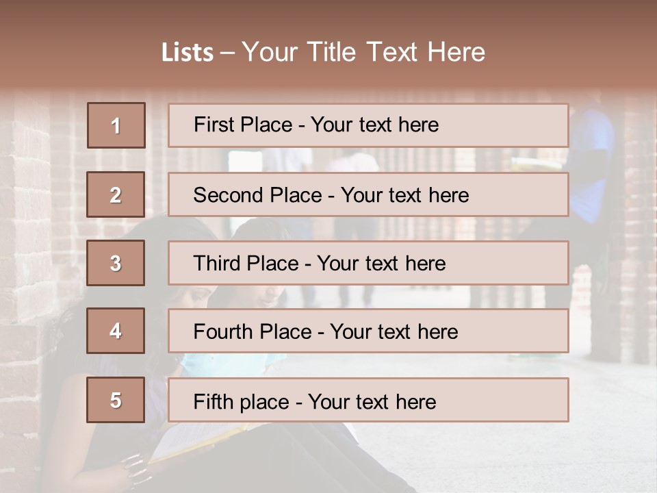 Girls Course Students PowerPoint Template