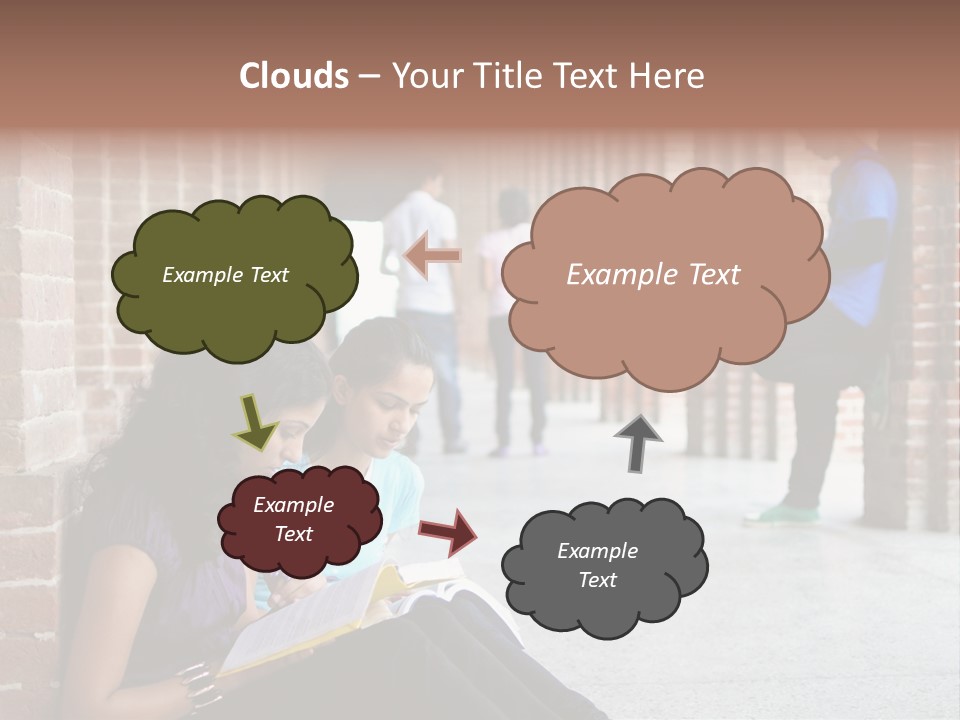 Girls Course Students PowerPoint Template