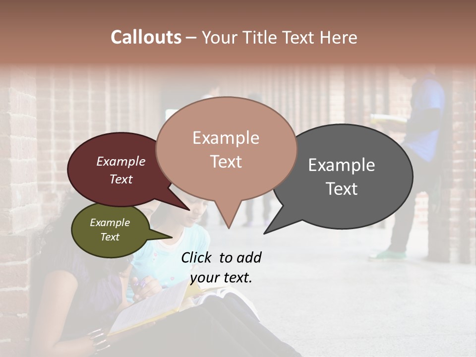 Girls Course Students PowerPoint Template