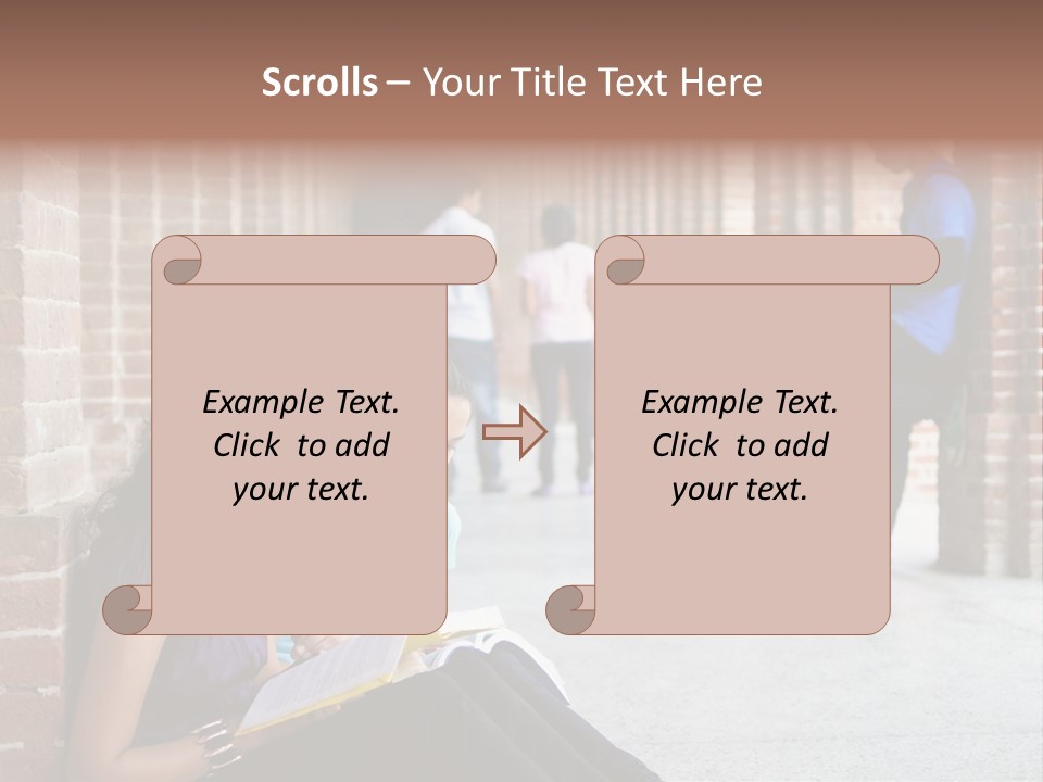 Girls Course Students PowerPoint Template